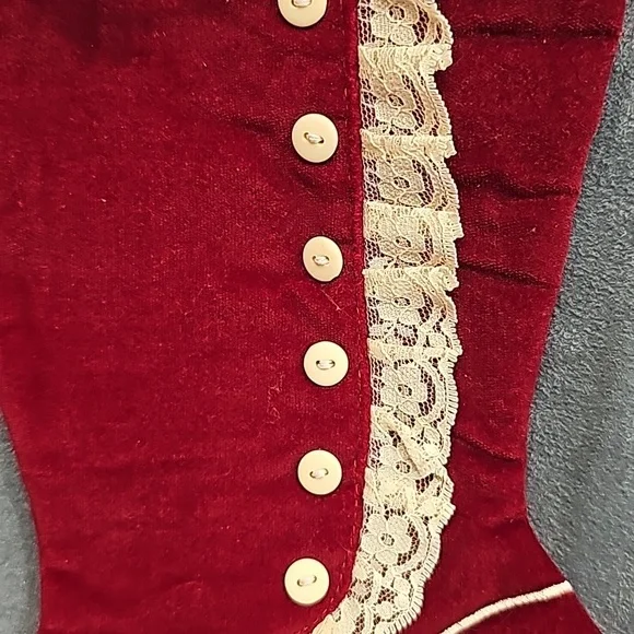 Vintage R. Dakin Stockings Christmas Victorian Boots Lace 1986 - Picture 6 of 9